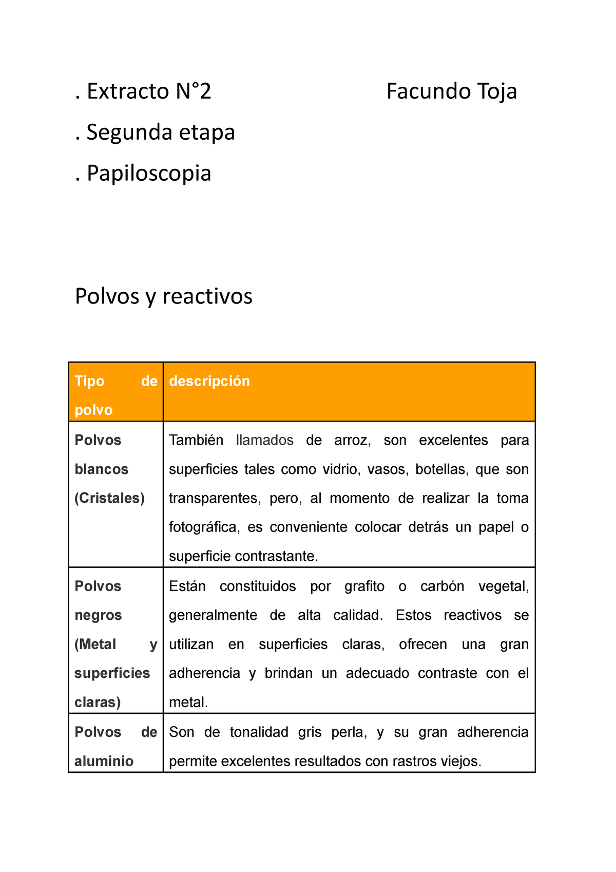 Extracto N°2 Segunda Etapa - . Extracto N°2 Facundo Toja . Segunda ...