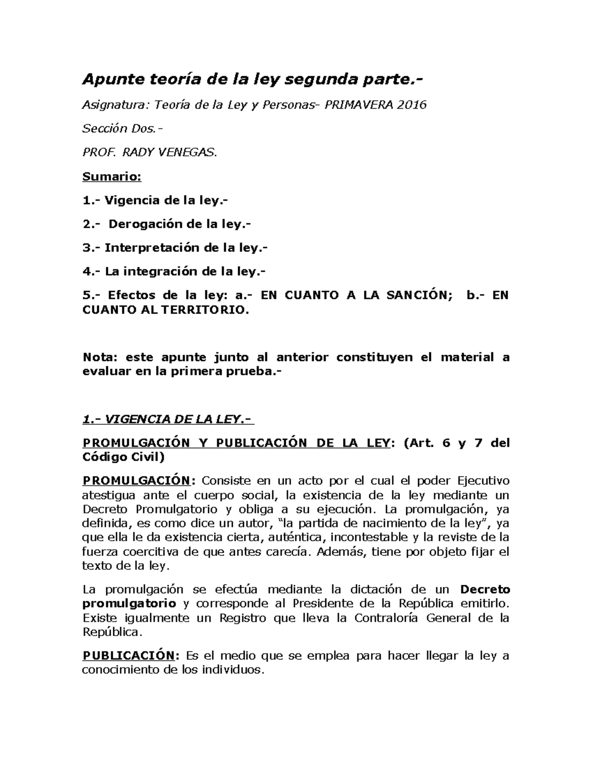 Segunda Parte Teoría DE LA LEY 2016 - Apunte teoría de la ley segunda ...