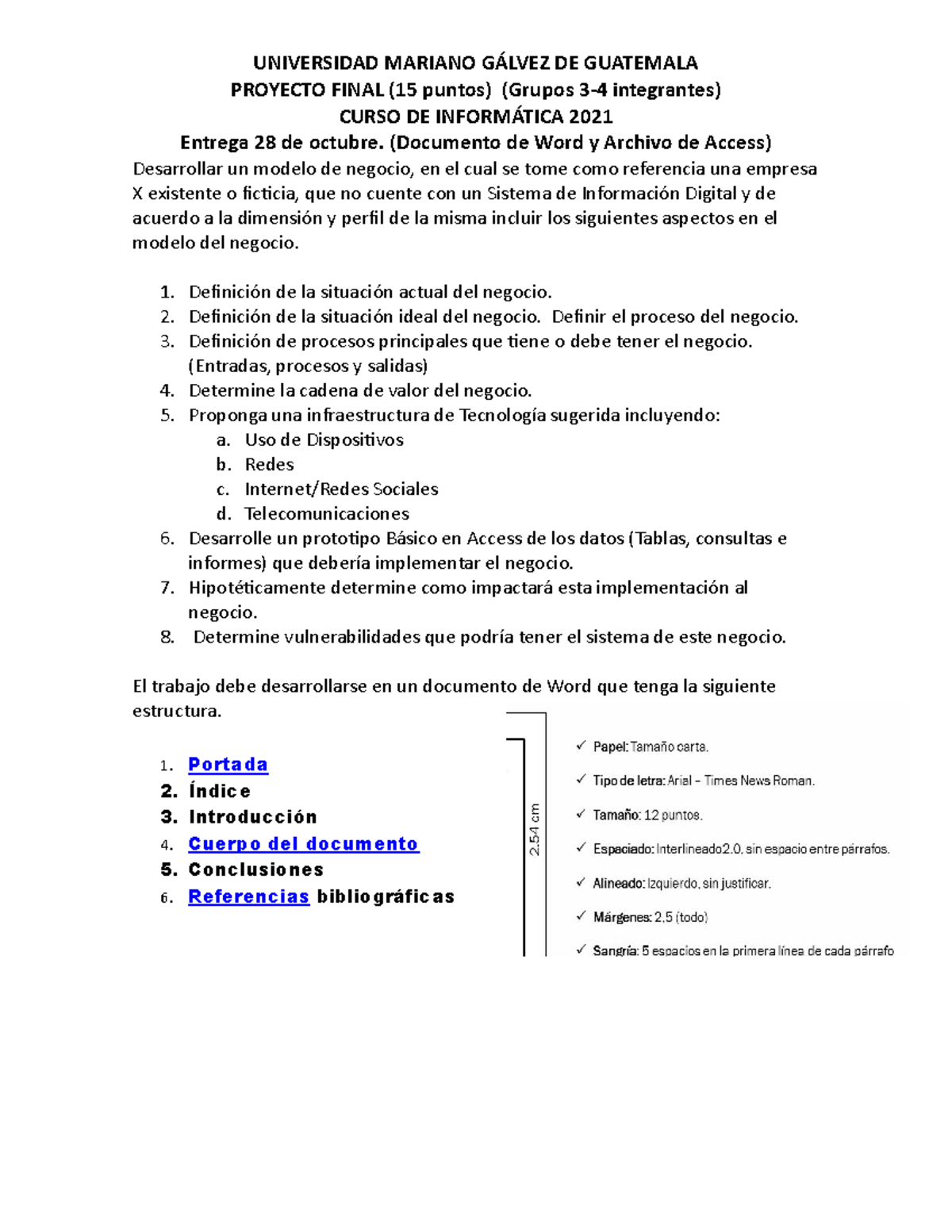 Proyecto Final Informatica - UNIVERSIDAD MARIANO GÁLVEZ DE GUATEMALA ...