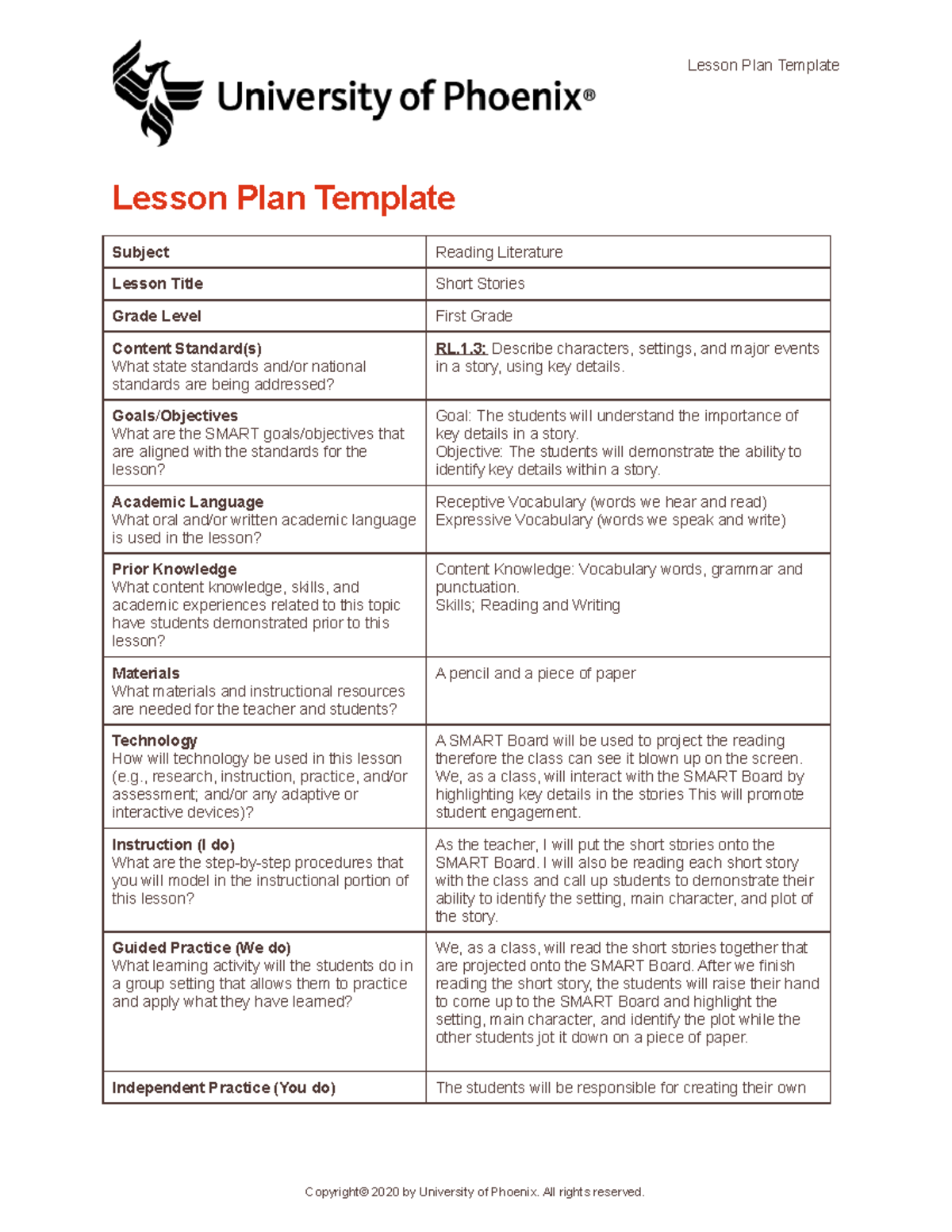 coursework lesson planning