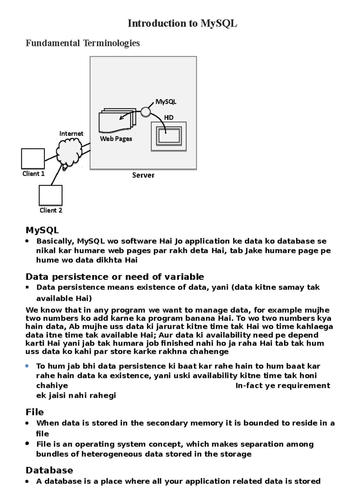 SQL - Lecture notes 1 - Advanced Sql - MU - Studocu