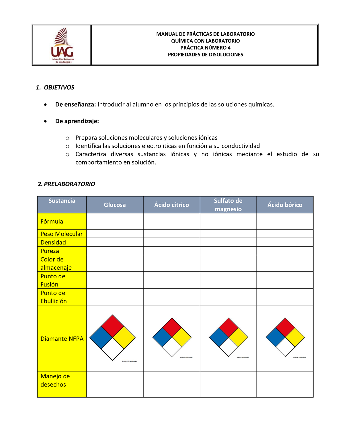 Práctica 4. Propiedades De Disoluciones - QUÕMICA CON LABORATORIO PR ...