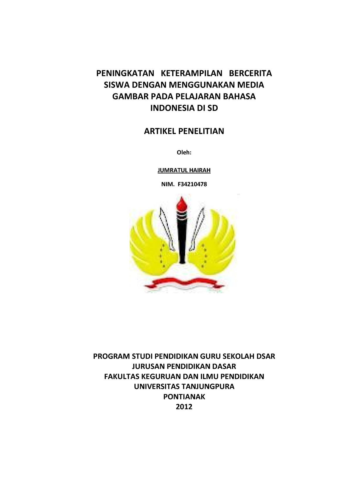 Peningkatan Keterampilan Bercerita Siswa - PENINGKATAN KETERAMPILAN ...