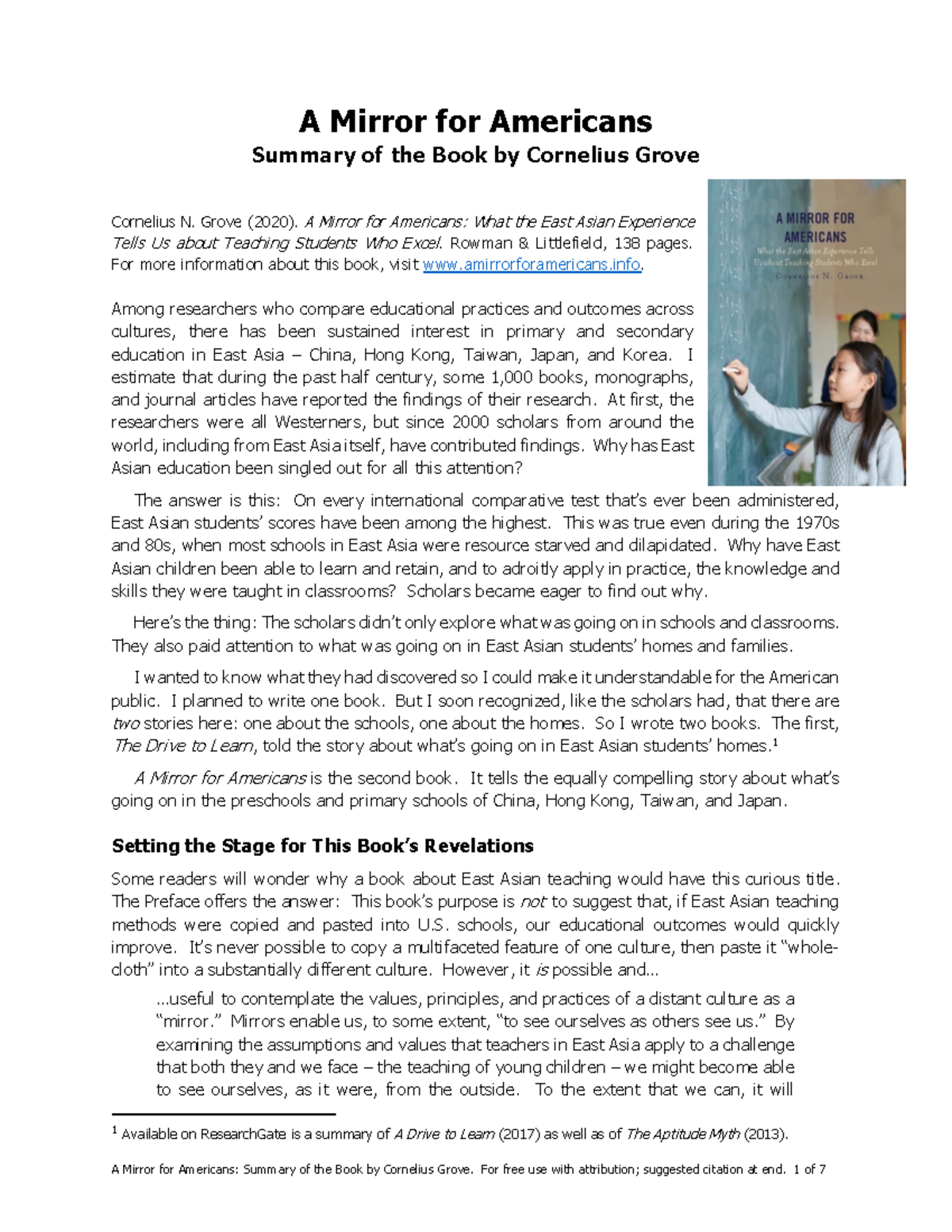 AMirrorfor Assignment - A Mirror for Americans Summary of the Book by ...