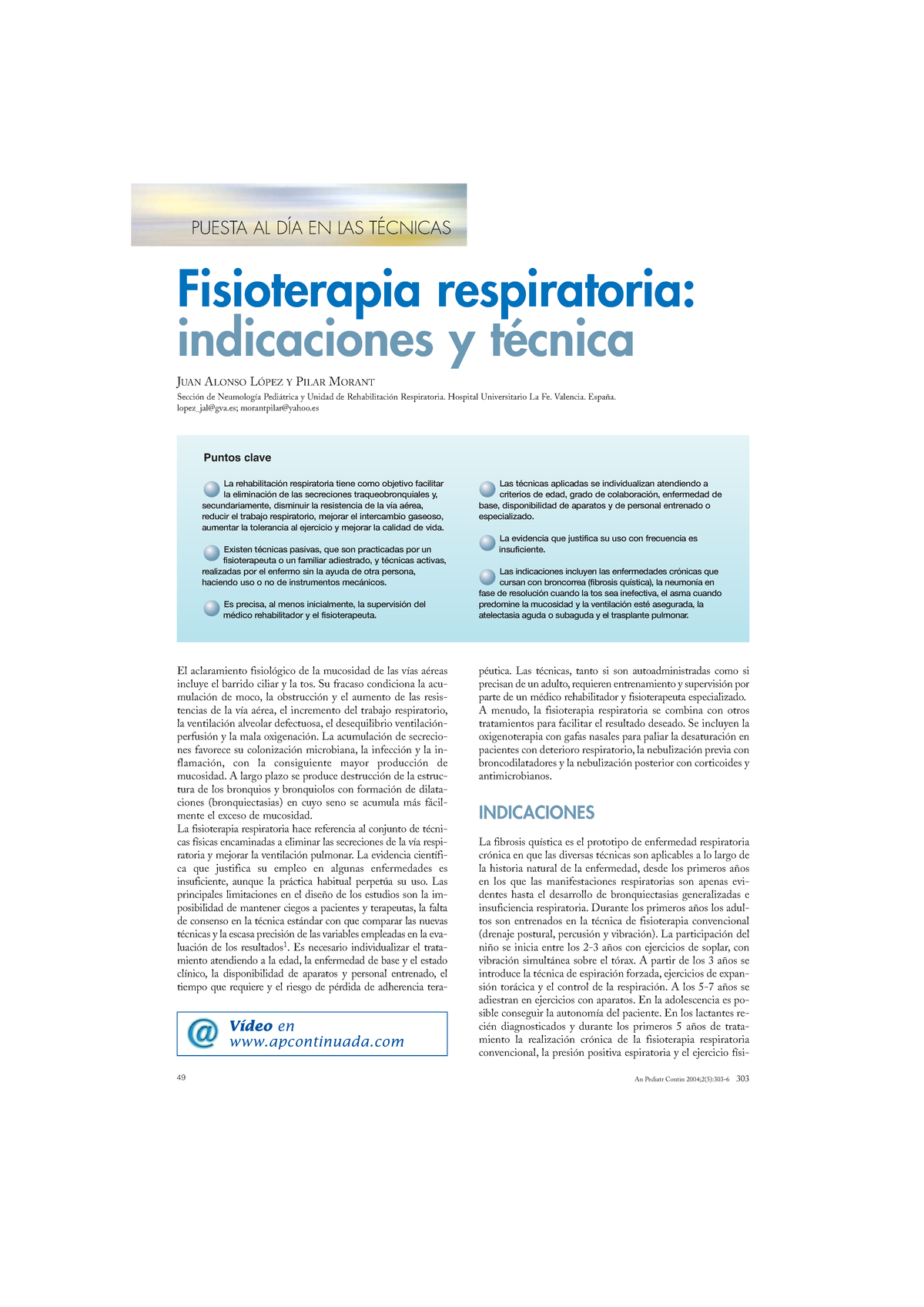 Fisioterapia Respiratoria Indicaciones Y Tecnicas - Fisioterapia ...