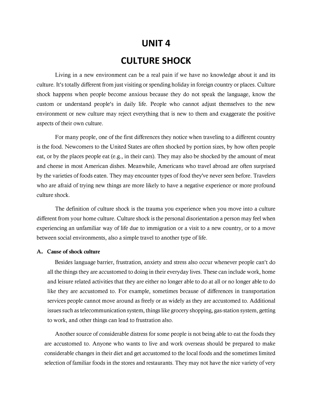 culture shock essay conclusion