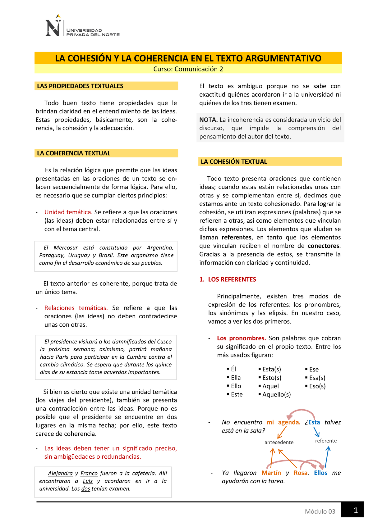 Lectura - La Cohesión Y La Coherencia En El Textos Académicos - LA ...