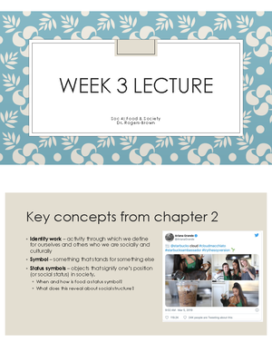 Lecture Week 11 Globalization - LECTURE: FOOD AND GLOBALIZATION SOC 4 ...