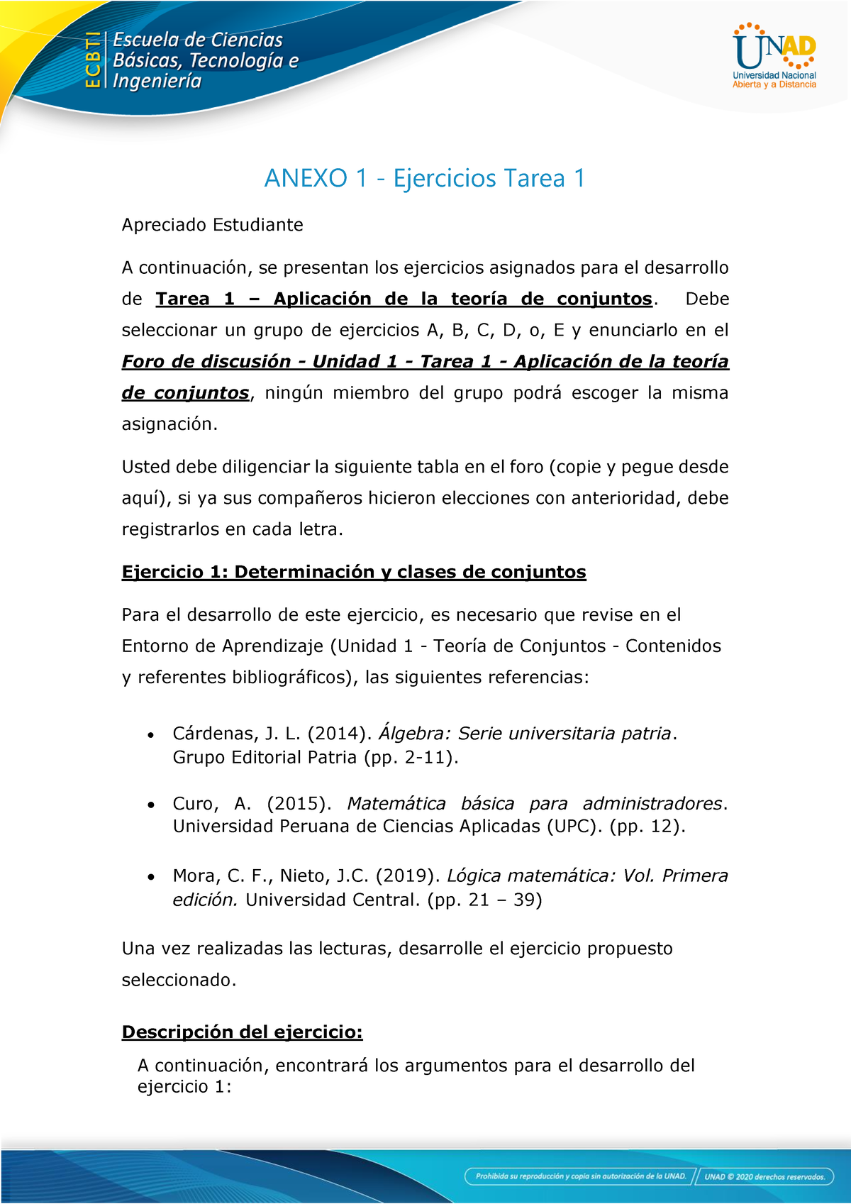 Anexo 1 - Ejercicios Tarea Estudiante F - ANEXO 1 - Ejercicios Tarea 1 ...