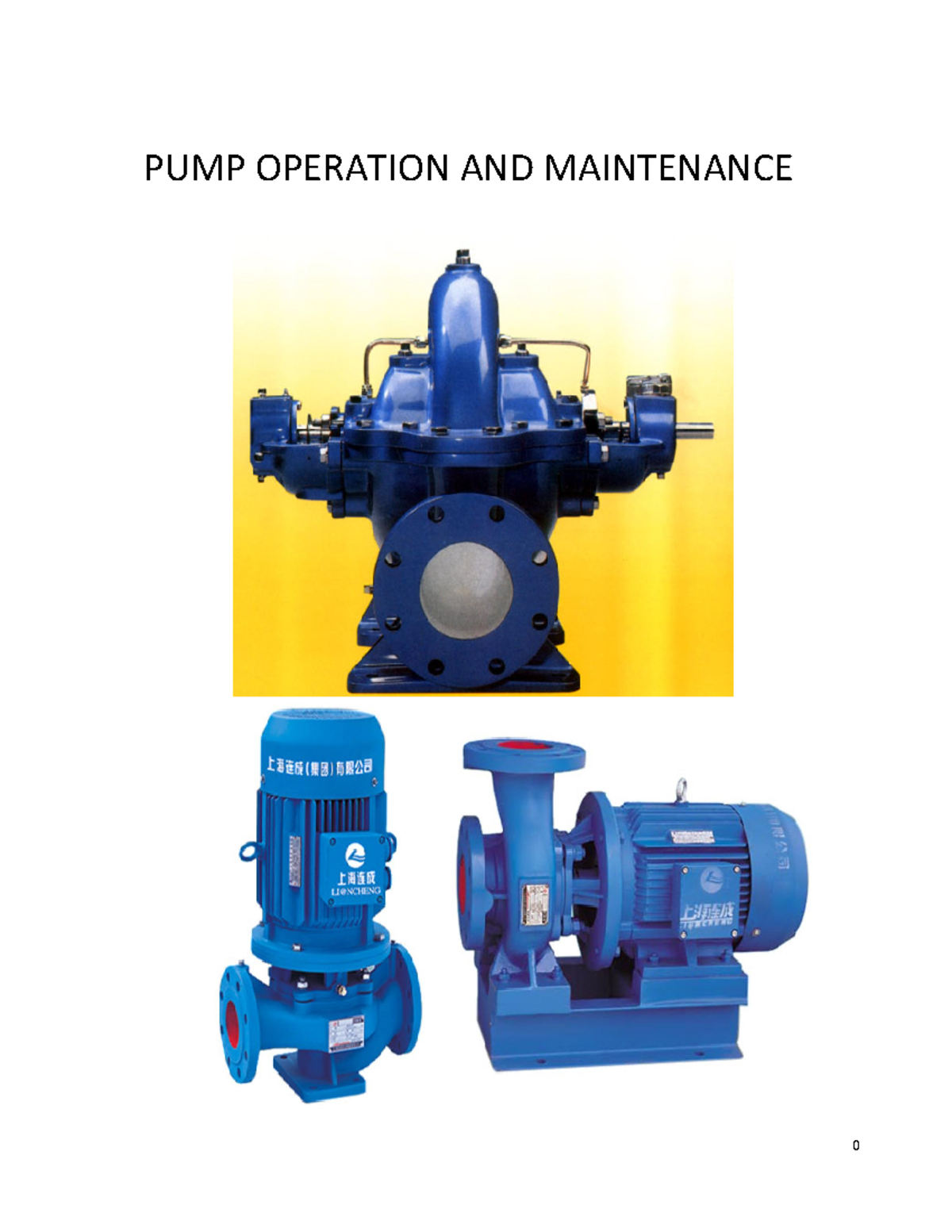 Pumps AND Compressor Manual PUMP OPERATION AND MAINTENANCE PUMP