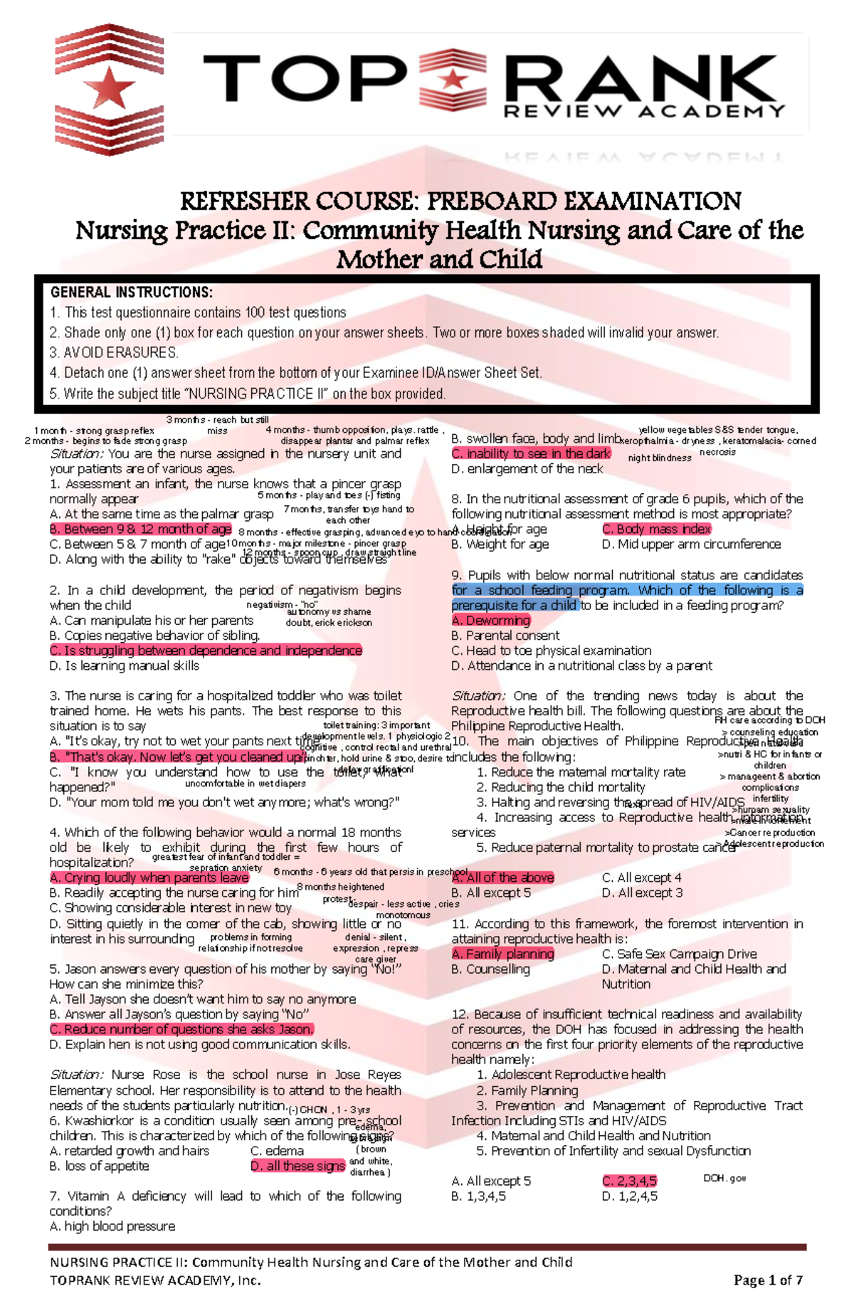 NP2 - Test - NURSING PRACTICE II: Community Health Nursing And Care Of ...