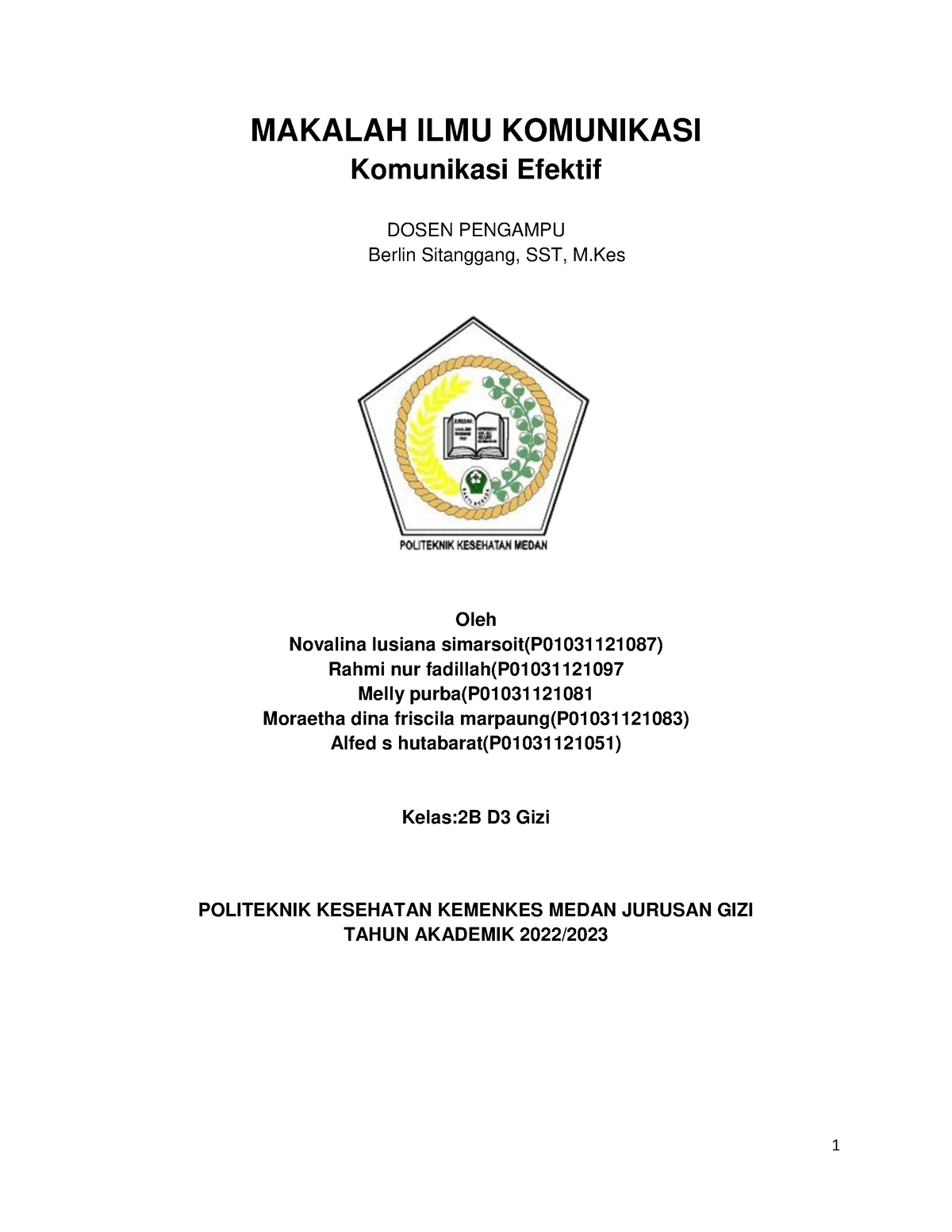 Makalah ILMU Komunikasi - MAKALAH ILMU KOMUNIKASI Komunikasi Efektif ...