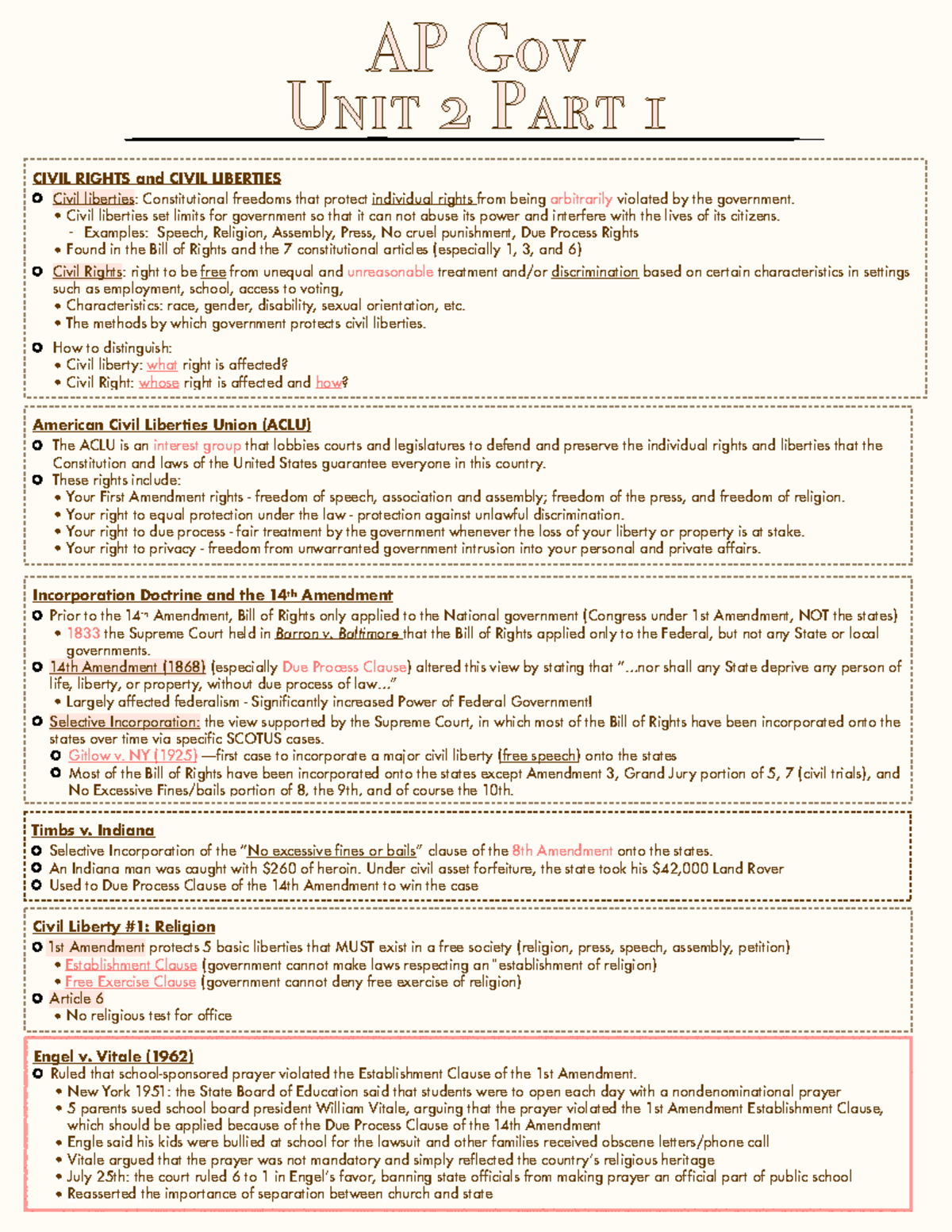 Ap Gov Unit 2 Pt 1 Ap Gove Unit Notes CIVIL RIGHTS And CIVIL Ap Gov Unit 2 Pt 1 Ap Gove Unit Notes CIVIL RIGHTS And CIVIL