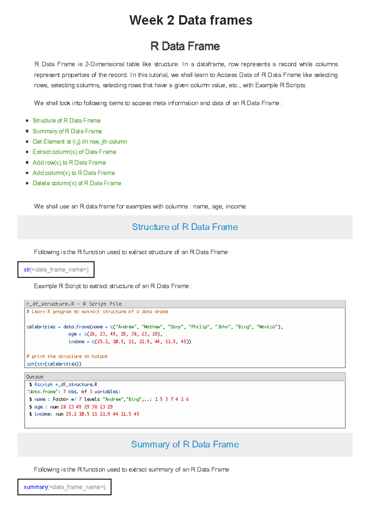 COMP1814 - w2 - Support - Data Frames - R Data Frame is 2-Dimensional ...