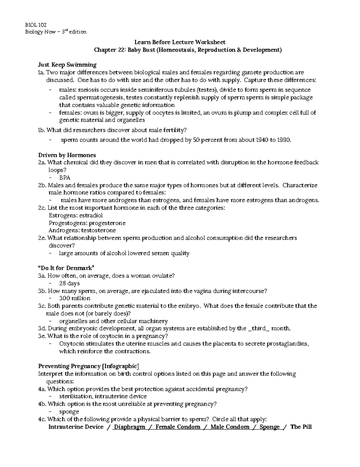 LBL-25 Ch. 22- Reproduction Development - BIOL 102 Biology Now – 3rd ...