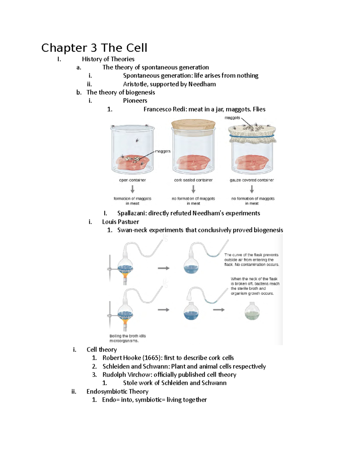 Chapter 3 The Cell - Lecture notes Ch 3 - Chapter 3 The Cell I. History ...