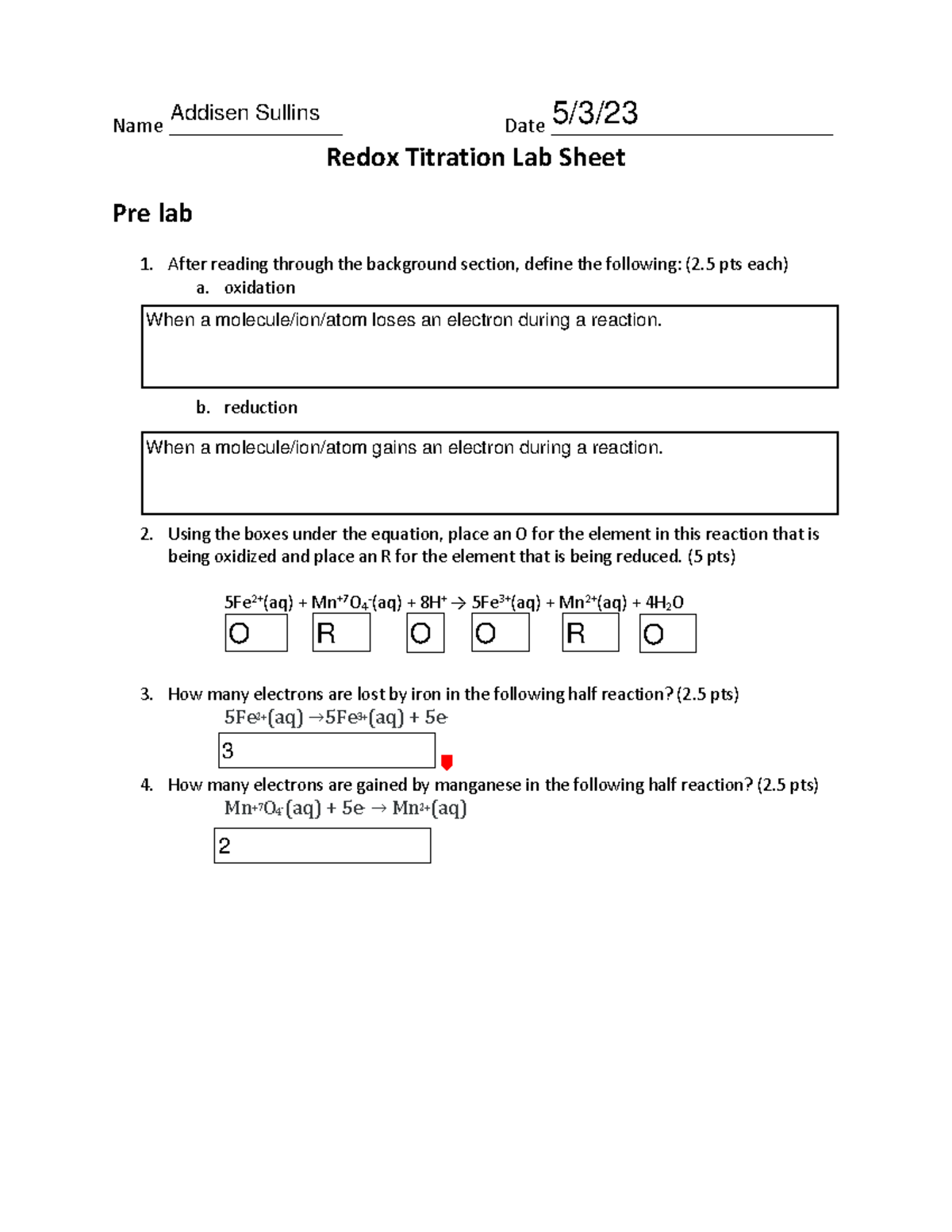 redox-titration-lab-sheet-name-date