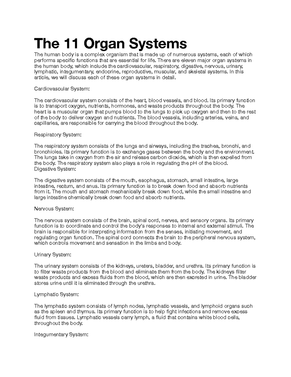 the-11-organ-systems-the-11-organ-systems-the-human-body-is-a-complex