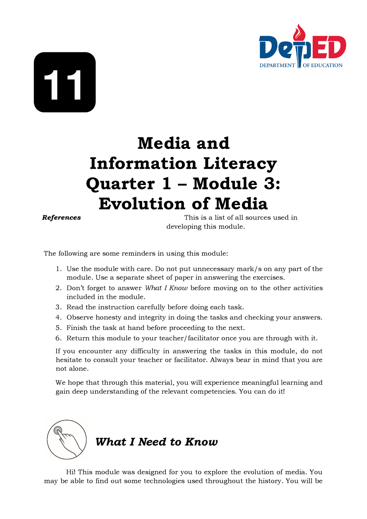 MIL Q1 M3 Evolution-of-Media - 11 Media And Information Literacy ...