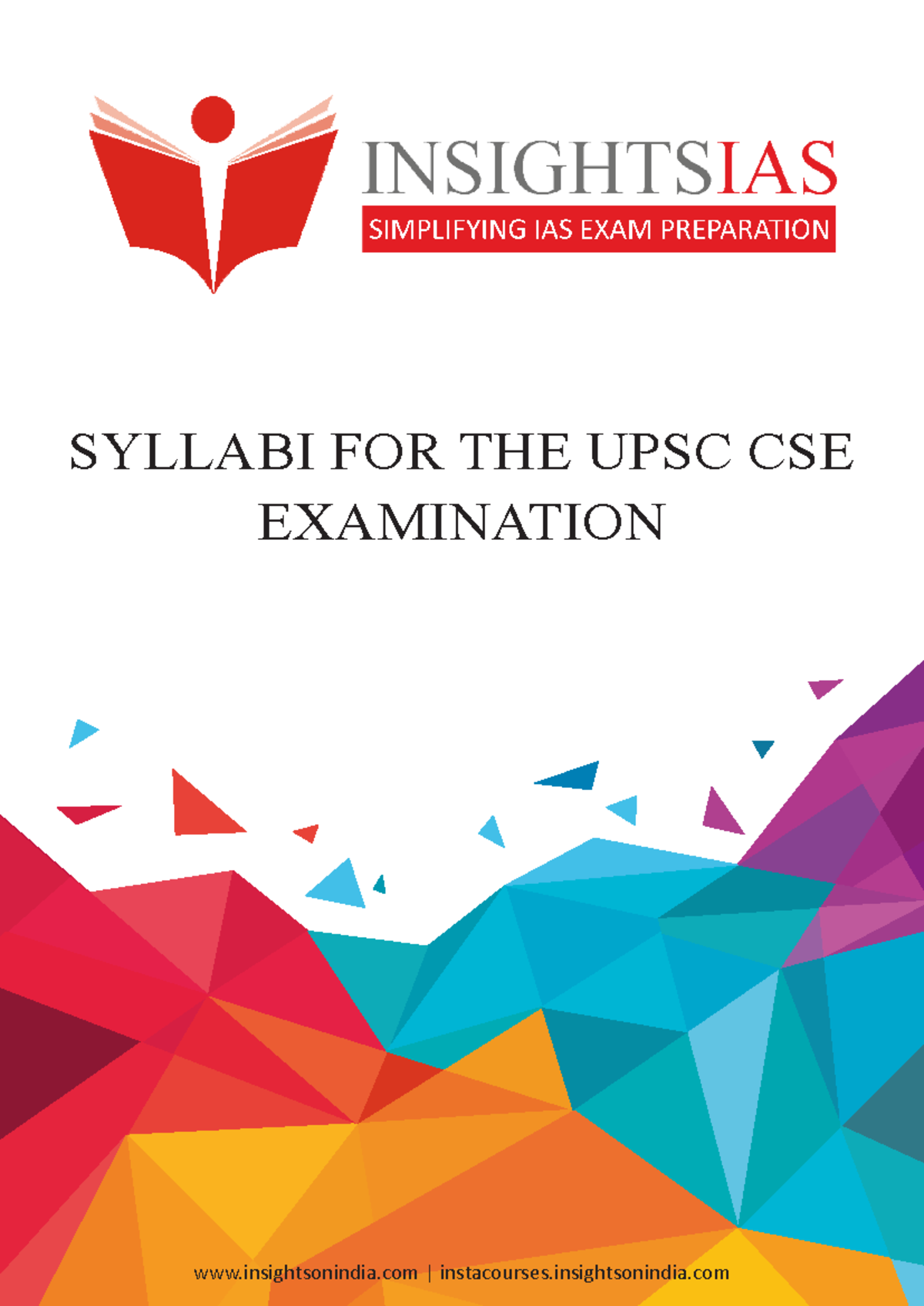 Syllabi FOR THE UPSC CSE Examination bi fold SYLLABI FOR THE UPSC CSE