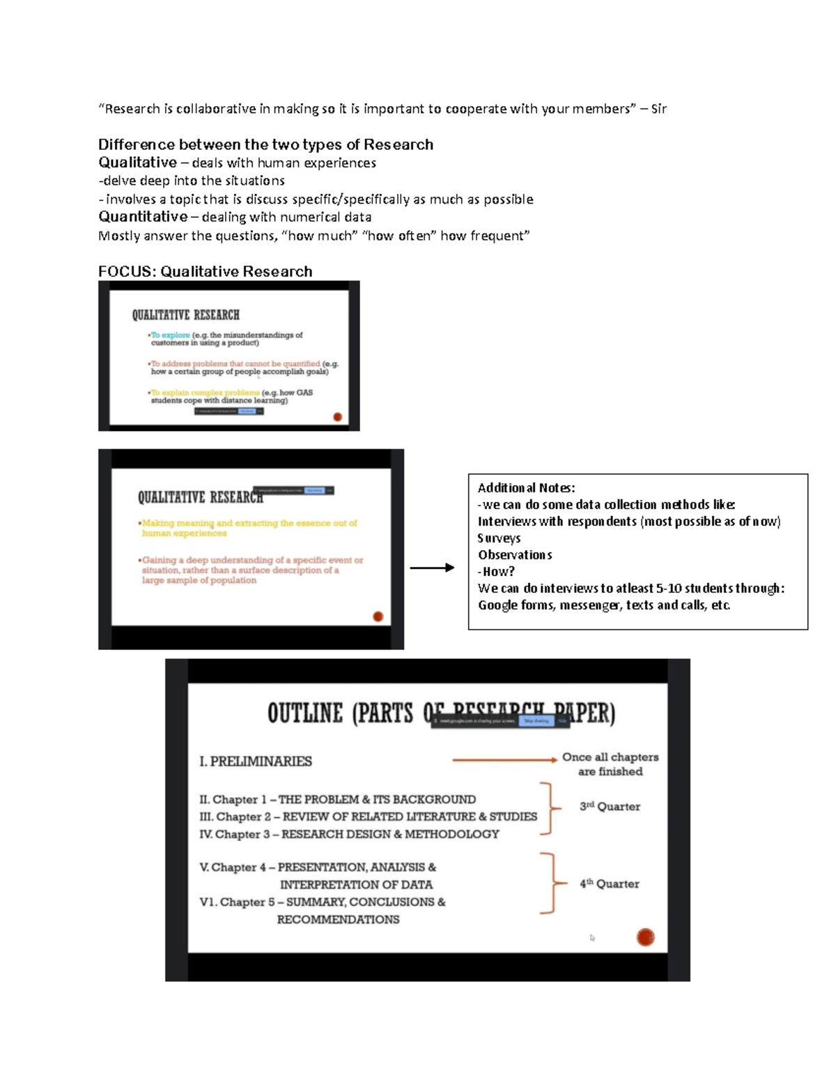 Practical Research Notes - Copy - Additional Notes: -we can do some ...