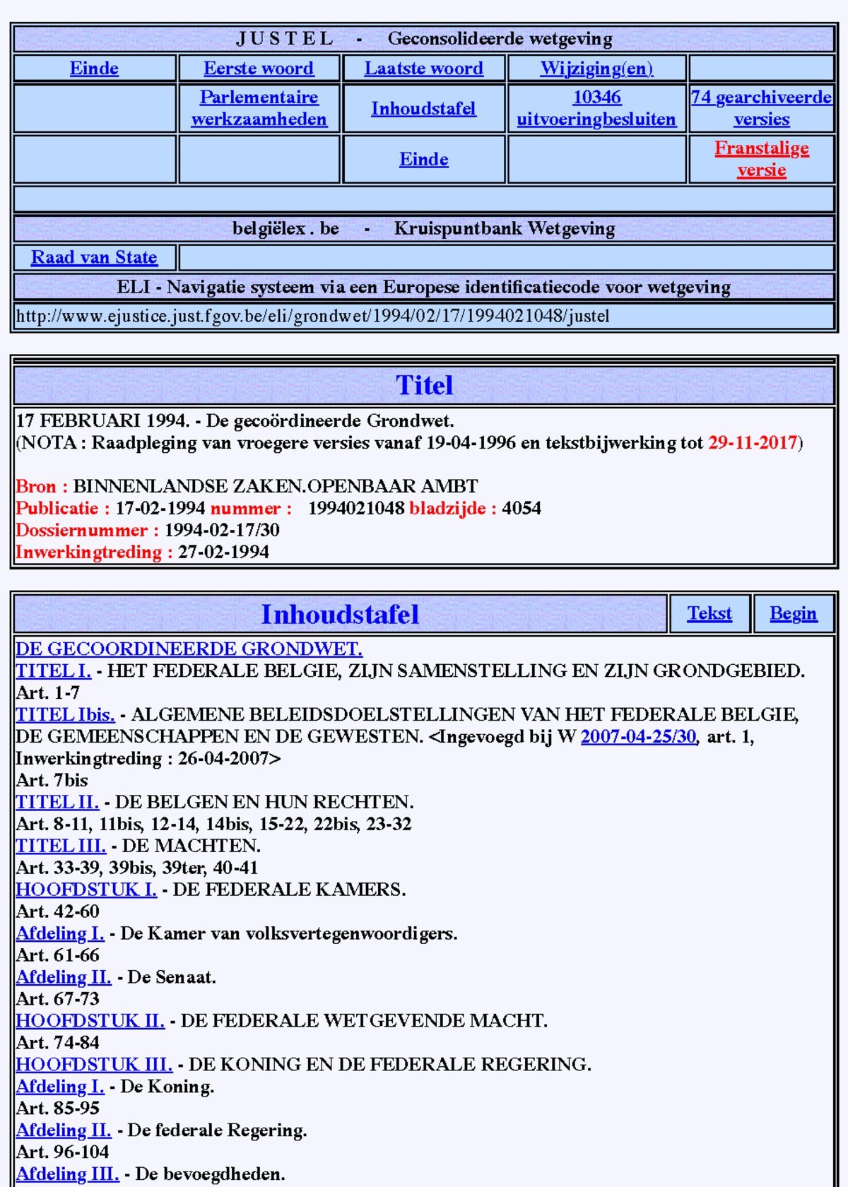grondwet-grade-9-11-einde-justel-eerste-woord-parlementaire