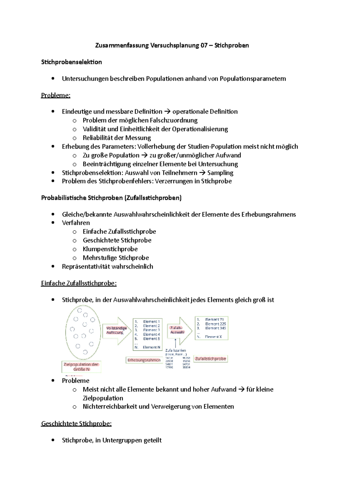 7 - Zusammenfassung von Vorlesung 7 in Versuchsplanung und Stichproben ...