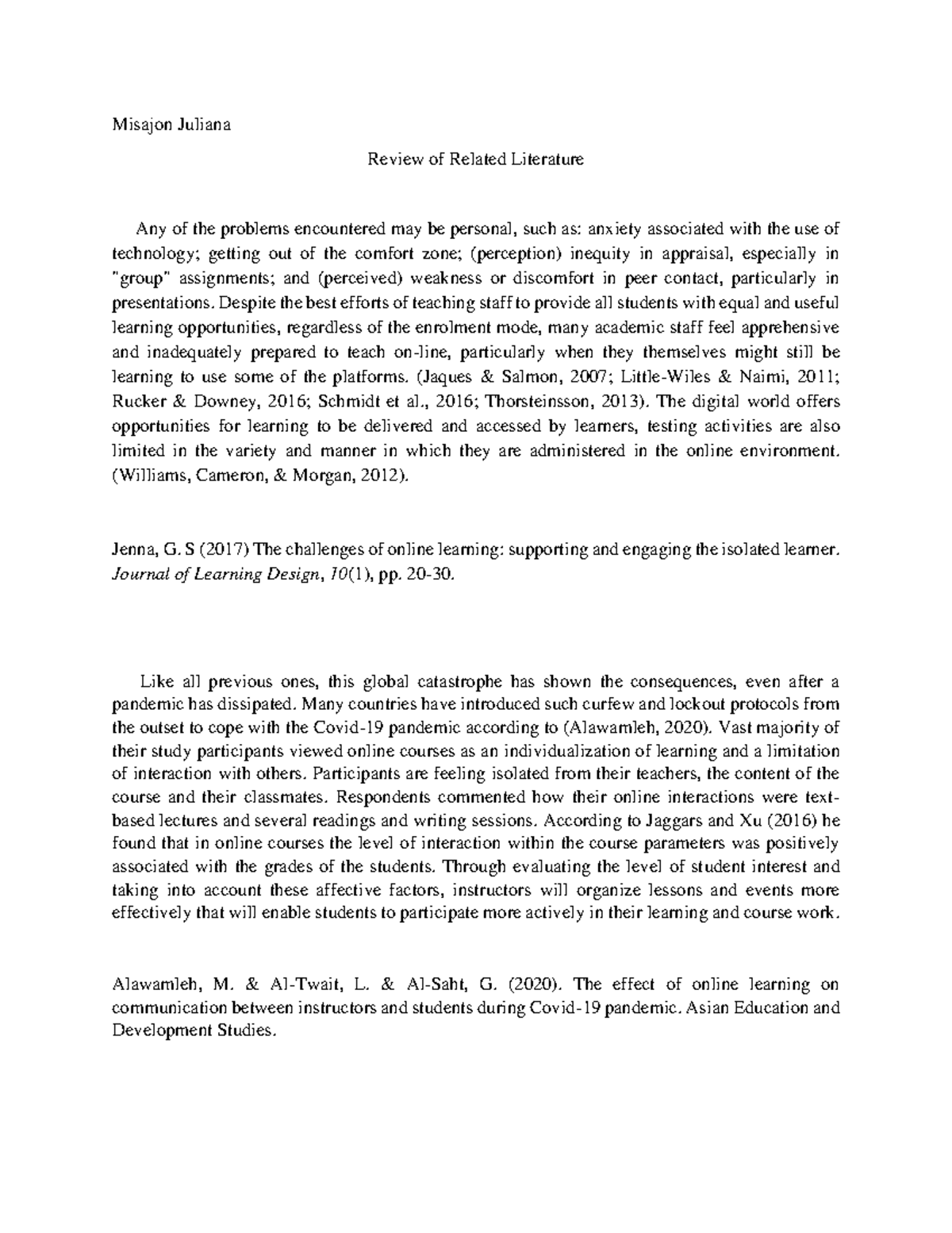RRL ORAL Presentation - KJHGFDSXDCFVGBHJ - Misajon Juliana Review of ...