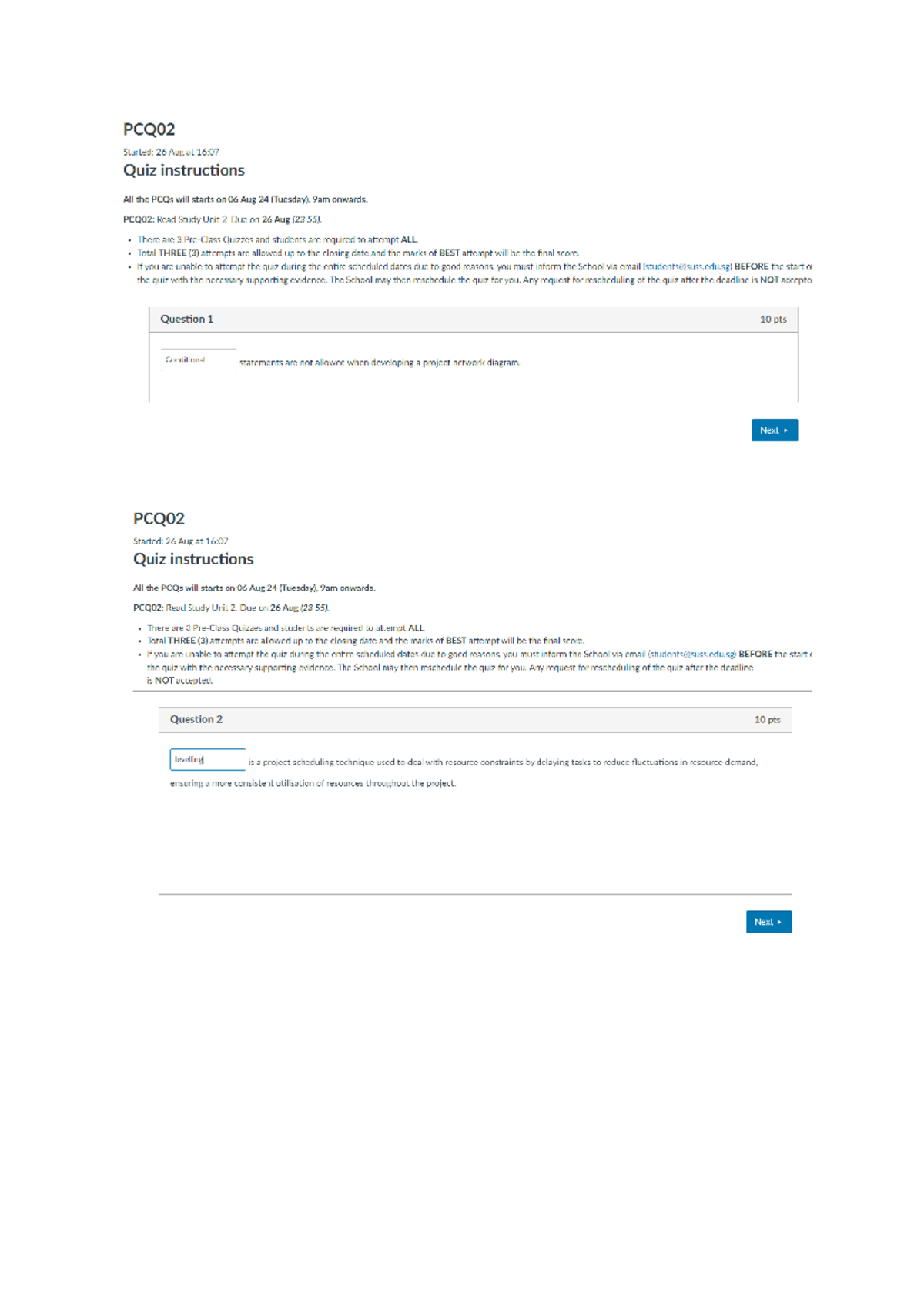 SST101 PCQ 2 9 of 10 points - PCQ02 Started: 26 Aug at 16:07 Quiz ...