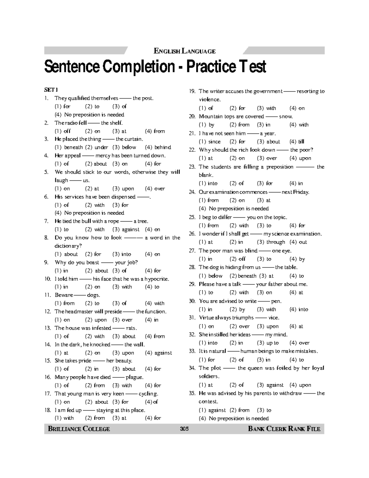 sentence completion test research paper