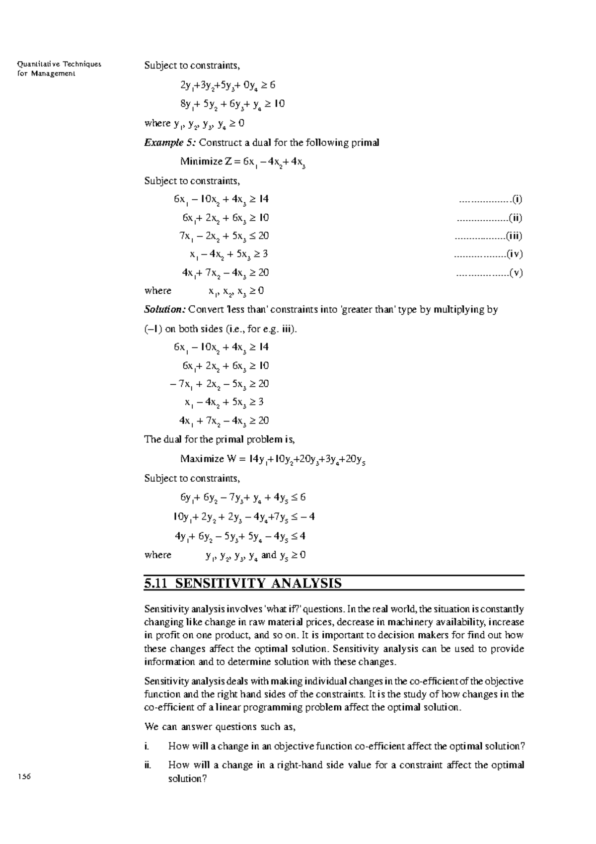 Sensitivity Analysis - eScience - 156 Quantitative Techniques for ...