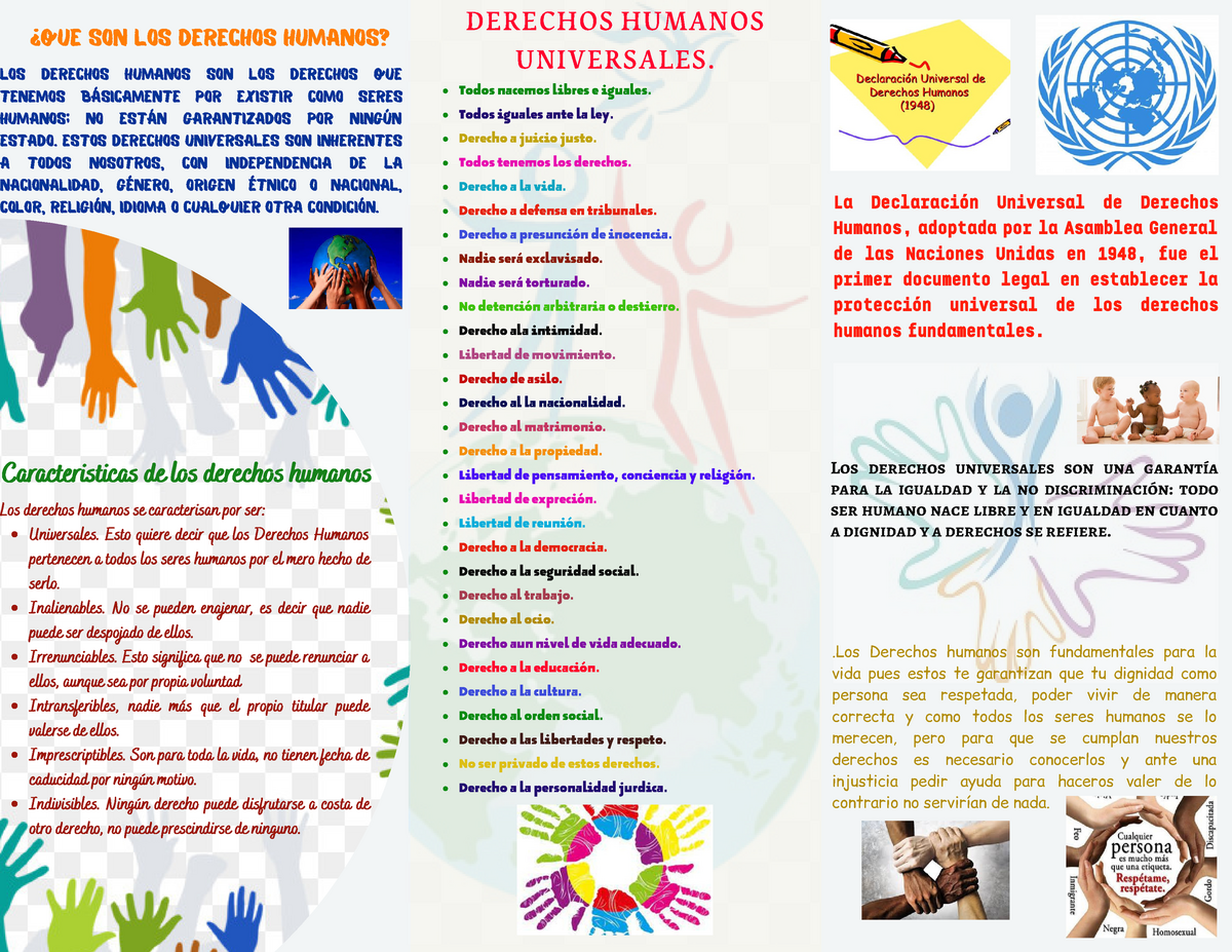 Triptico De Derechos Humanos Pdf Derechos Humanos Naciones Unidas ...