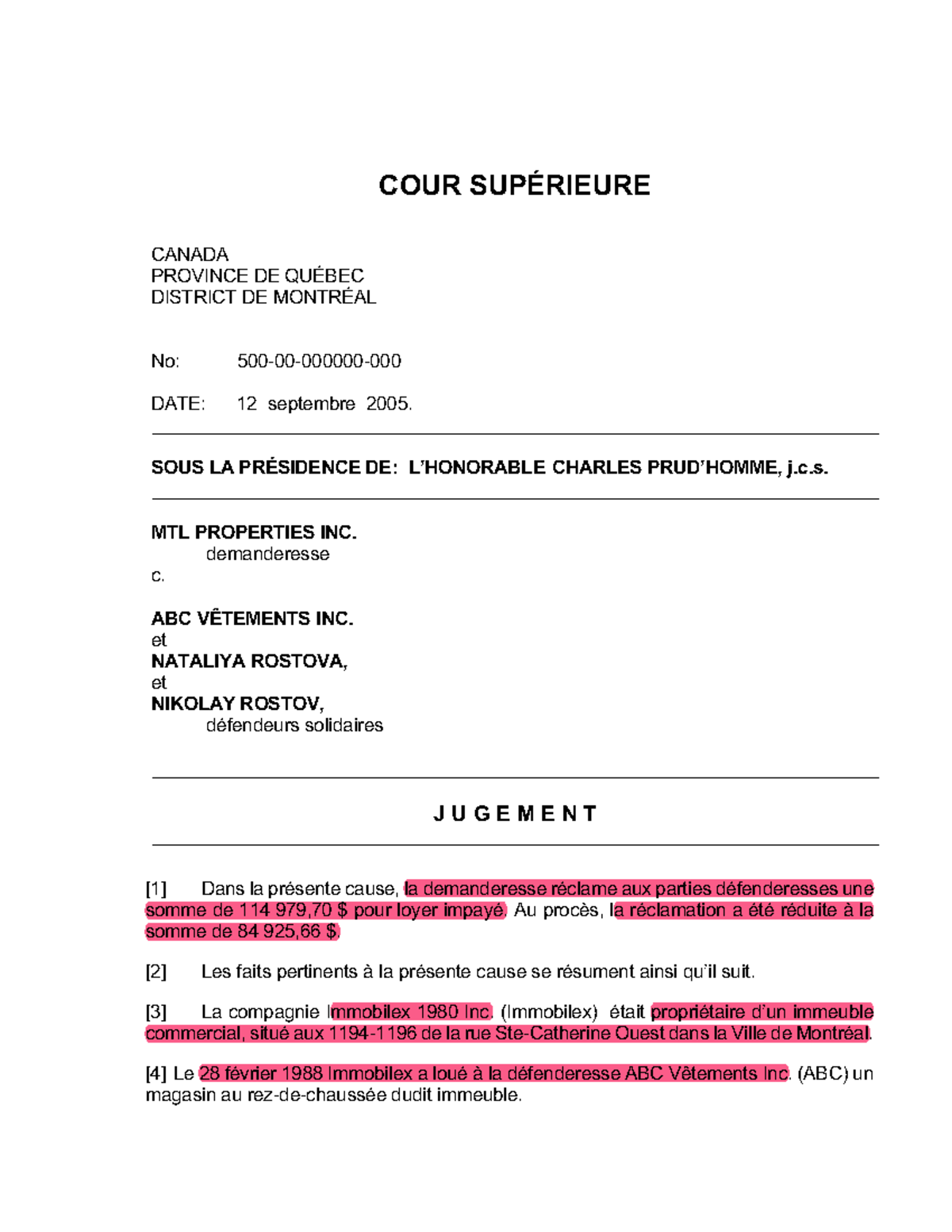 MTL c. ABC jugement 1 - COUR SUPÉRIEURE CANADA PROVINCE DE QUÉBEC ...
