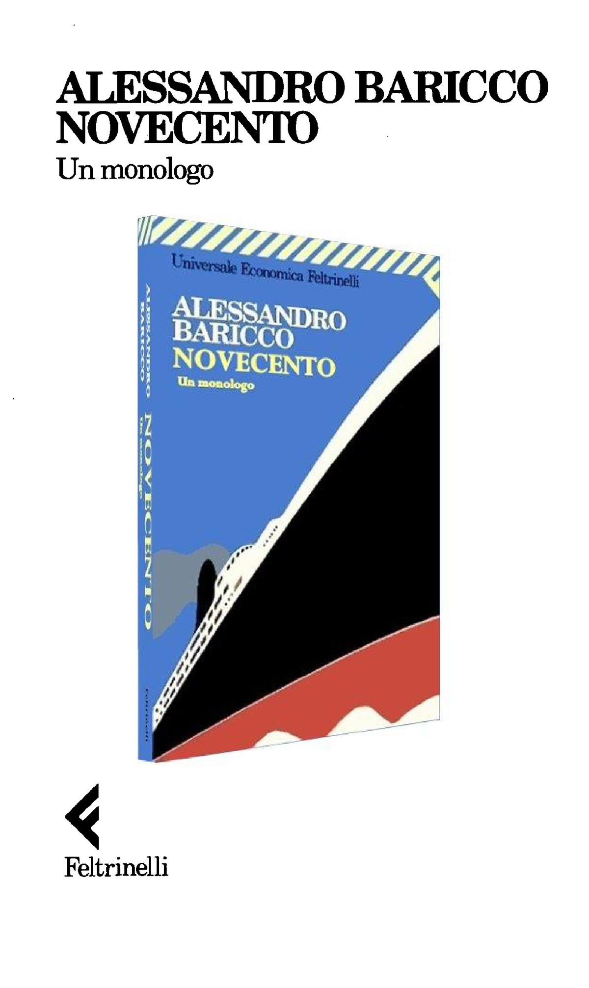 Novecento: Un monologo (Italian Edition) - Baricco, Alessandro