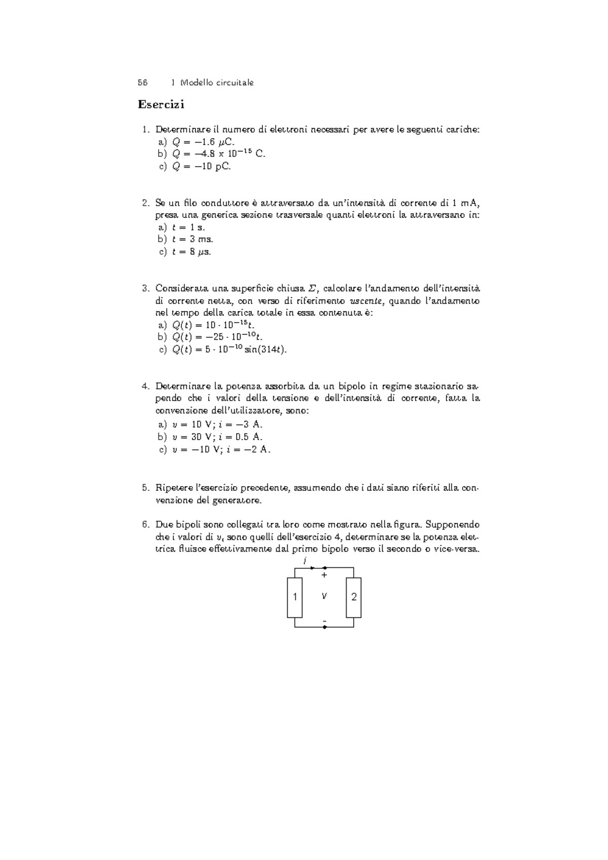 Esercizi Svolti Libro Elettrotecnica - 56 1 Modello Circuitale Esercizi ...