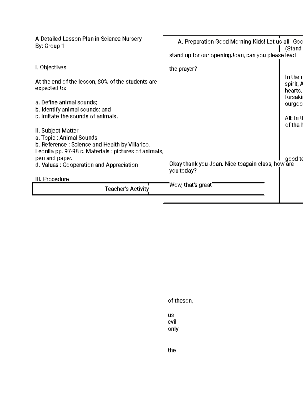 DLP Science ( Group 1) - a detailed lesson plan for you - A Detailed ...