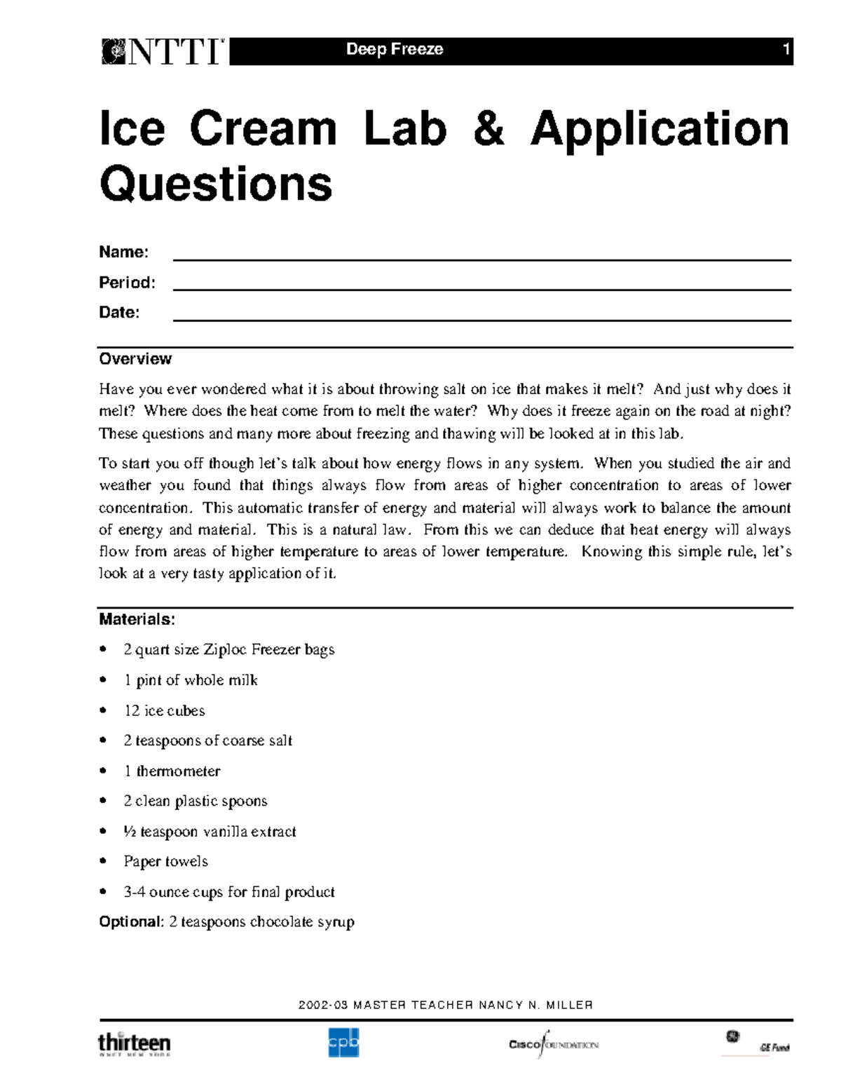 Freeze 3 Ice cream phase change 200203 MASTER TEACHER NANCY N