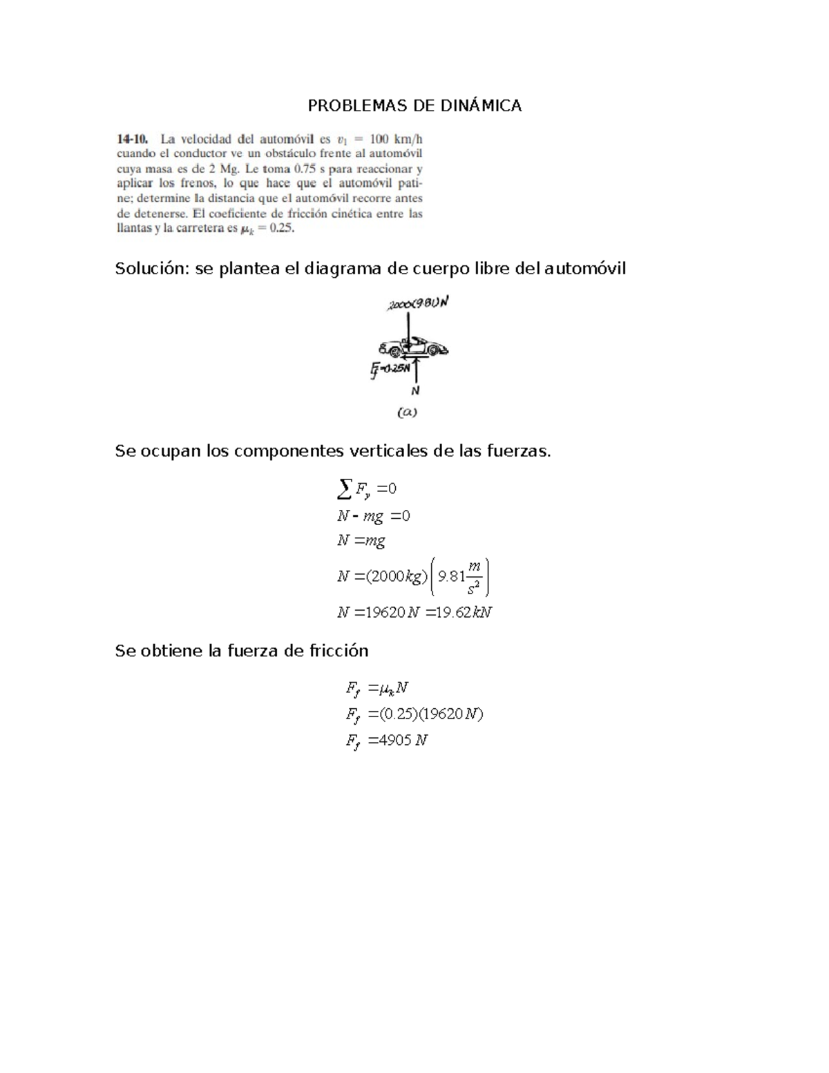 Dynamics solved problems from Beer book PROBLEMAS DE DINÁMICA