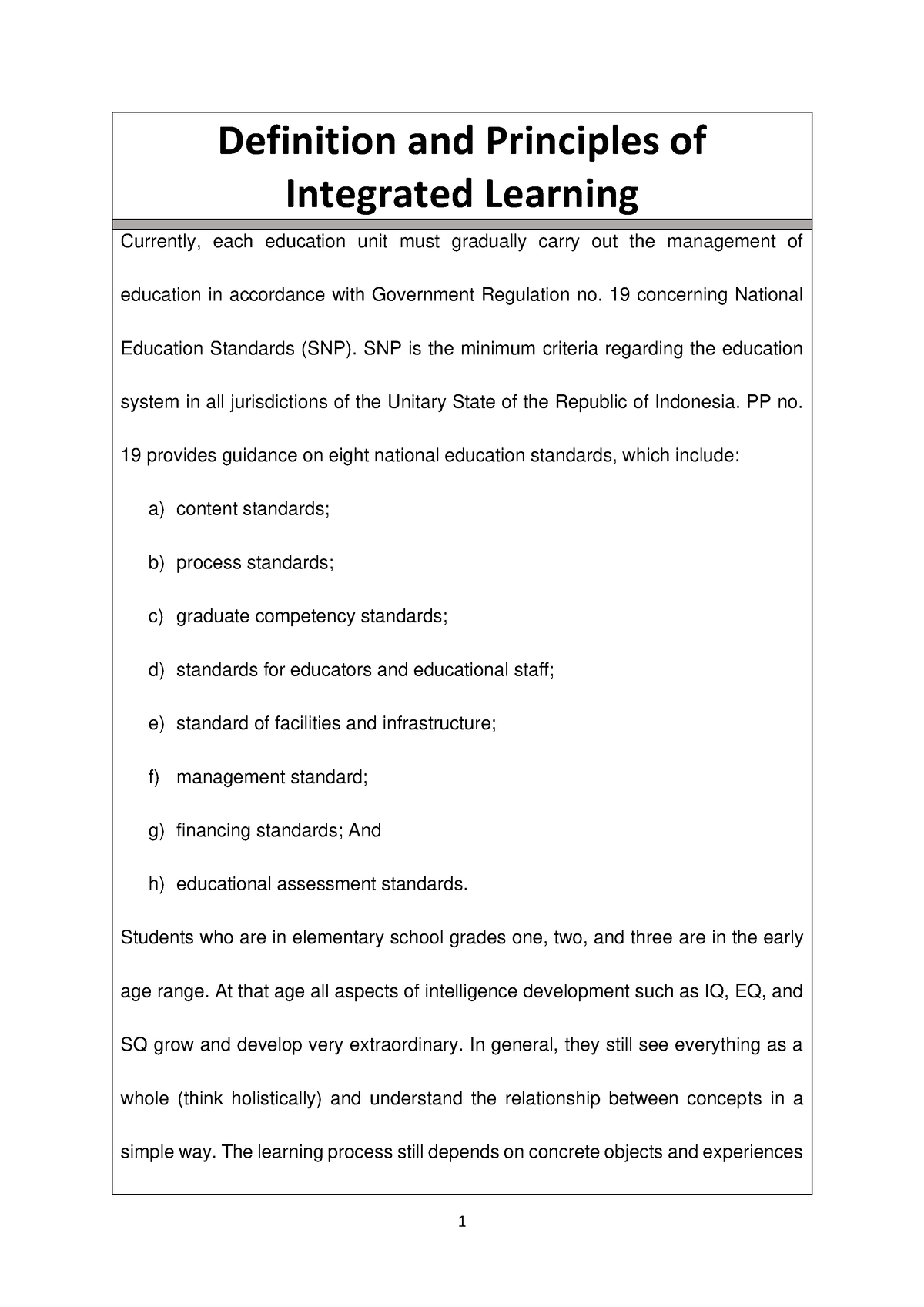 definition-and-principles-of-integrated-learning-definition-and