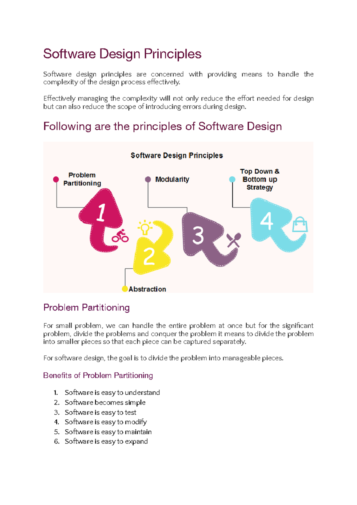 Software Engineering - SE Notes - Software Design Principles Software ...