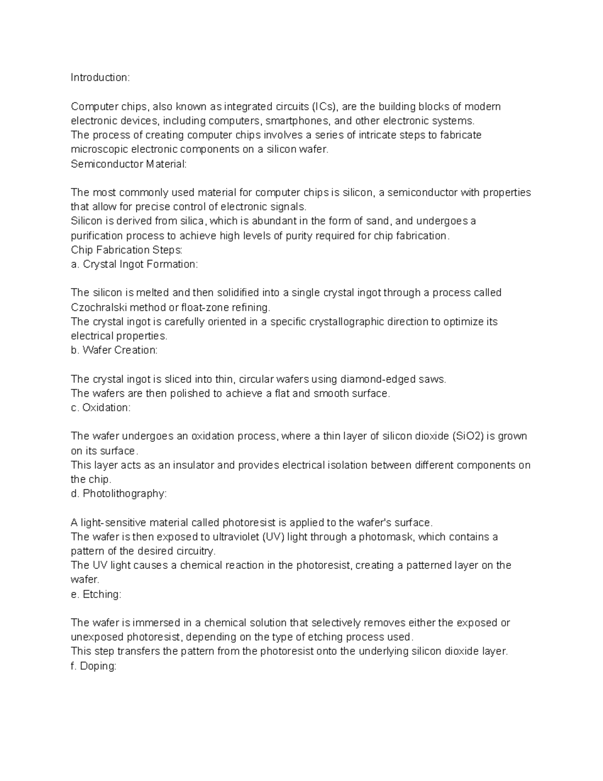 Computer chips notes stodocu Introduction Computer chips, also known