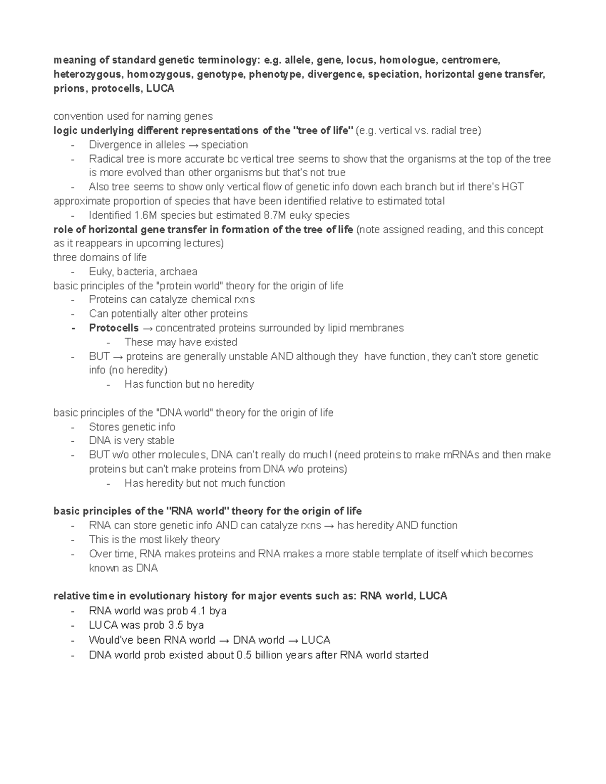Lecture 1 summary of lec 1 notes meaning of standard