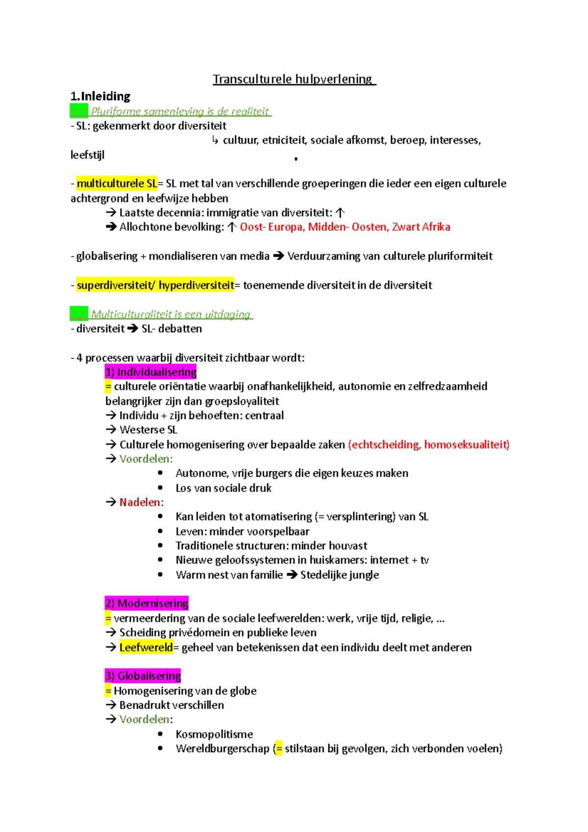 Transculturele Hulpverlening Svt - Transculturele Hulpverlening 1 ...