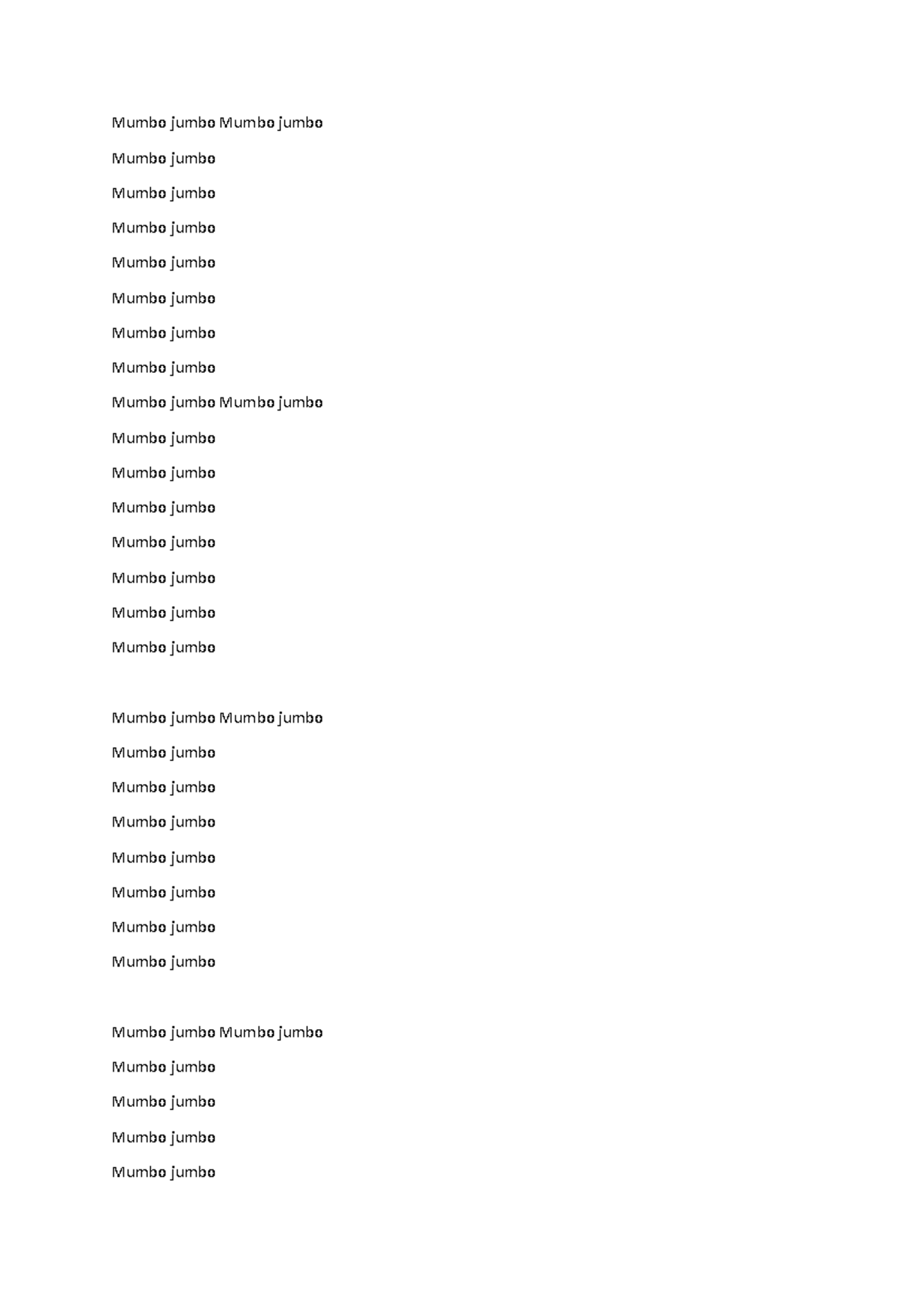 New Microsoft Word Document - Mumbo jumbo Mumbo jumbo Mumbo jumbo Mumbo ...