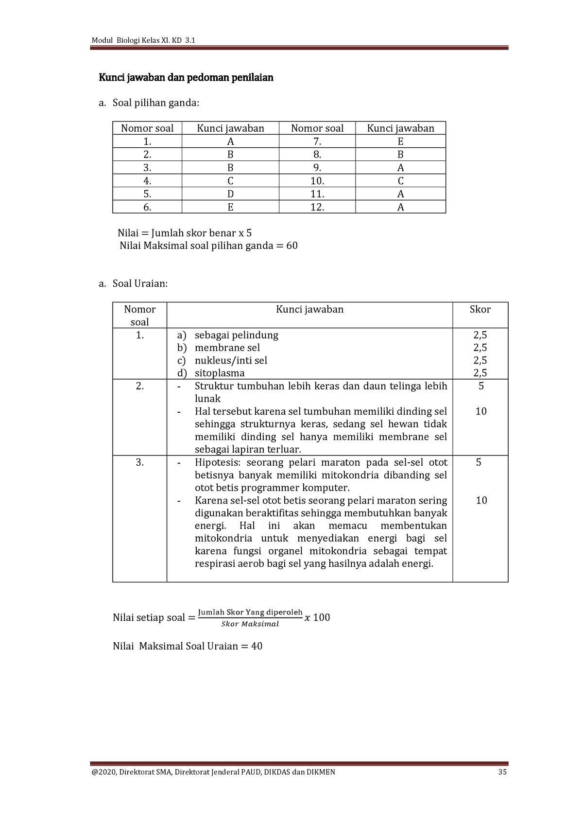 Biologi PDF-35 - Modul Biologi Kelas XI. KD 3. @2020, Direktorat SMA ...