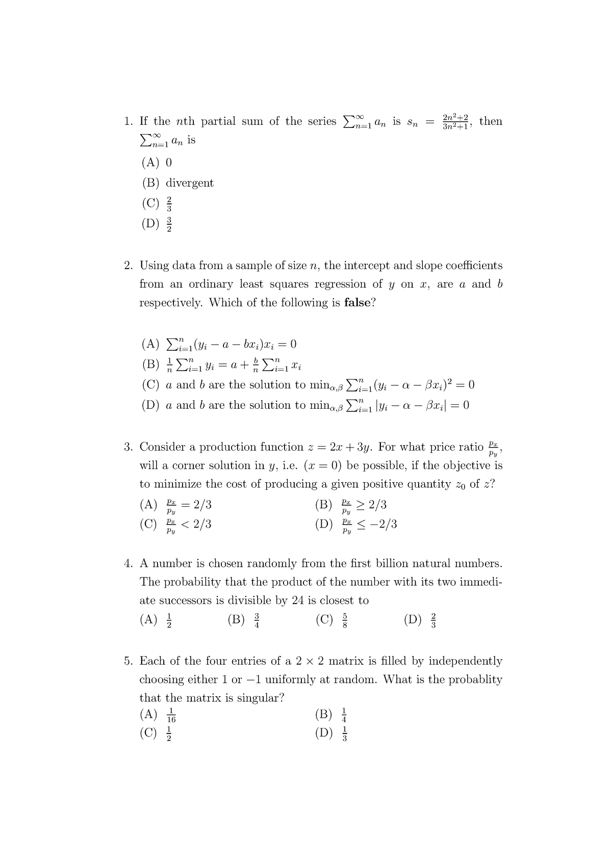 MSQE-PEA-2021 - Isi Previous Year Question Papers Msqe Entrance - If ...