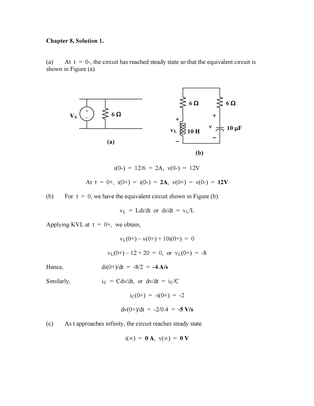 Chapter Fundamentals Of Electric Circuits Alexander E Solution Ch A At T The