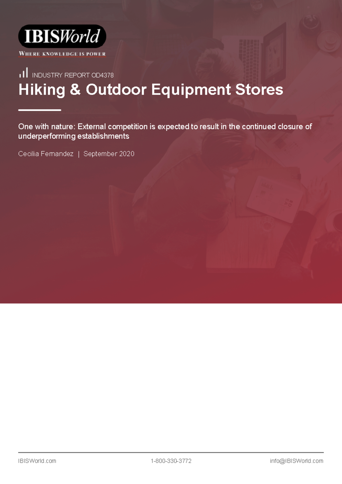 Hiking Outdoor Equipment Stores Industry Report IBISWorld 1800330