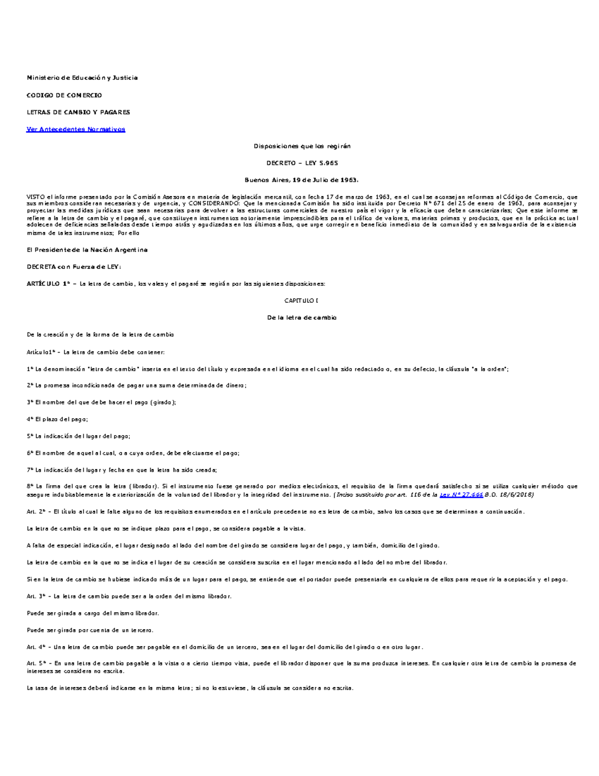 Letra de cambio y pagaré 2 - Ministerio de Educación y Justicia CODIGO ...
