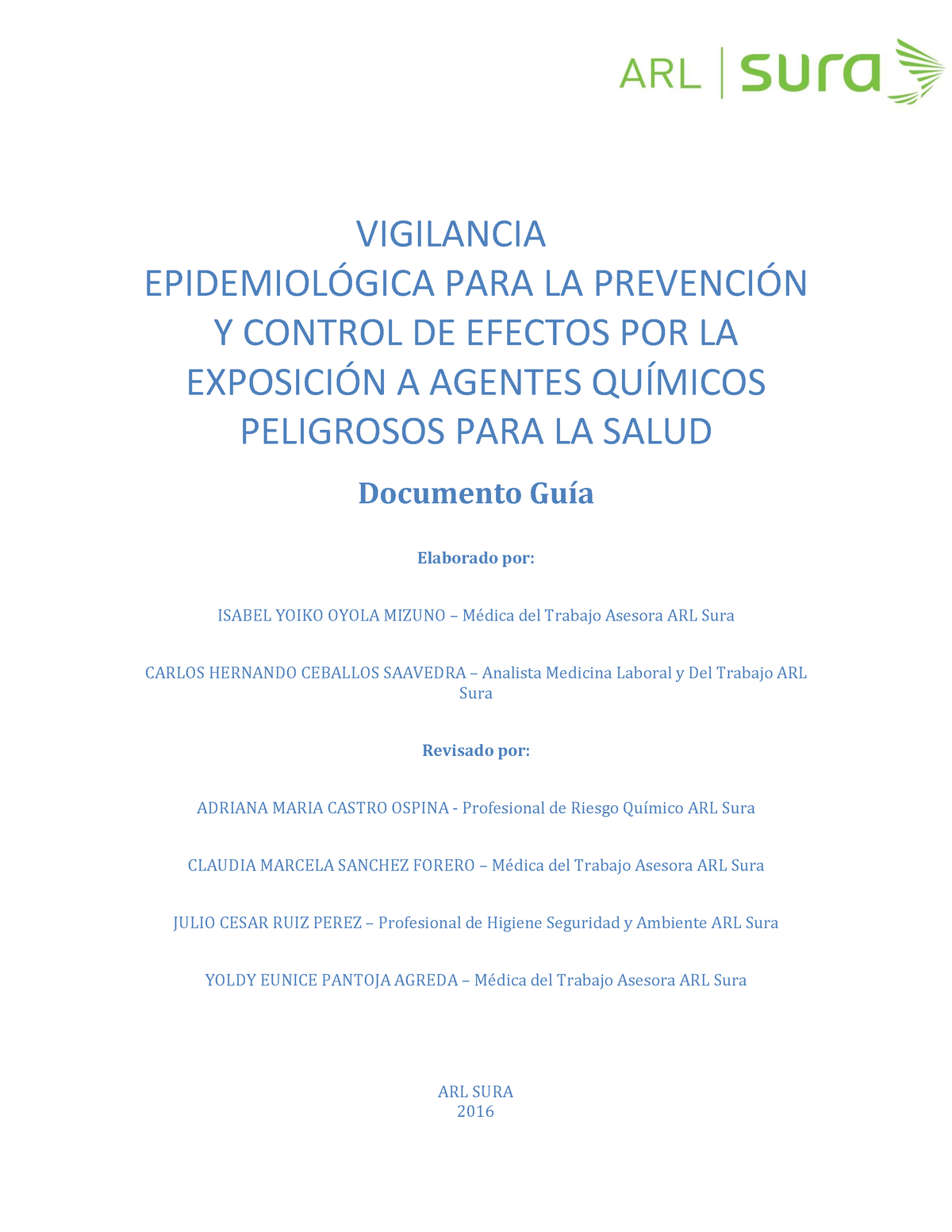 Sistema De Gestion En Sst - VIGILANCIA EPIDEMIOL”GICA PARA LA PREVENCI ...